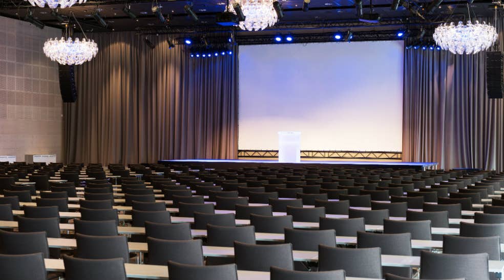Konferanserommet Troldsalen med plass til 1080 personer ved Quality Hotel Edvard Grieg Bergen